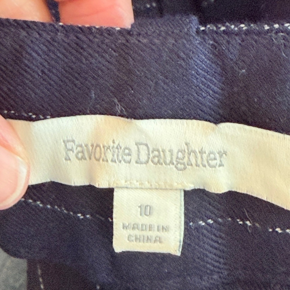 FAVORITE DAUGHTER The Favorite Pants in Navy Blue with White Pinstripes Size 10 - Picture 10 of 12
